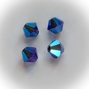 Preciosa 4mm bicone Deep tanzanite ABx2, 24pcs