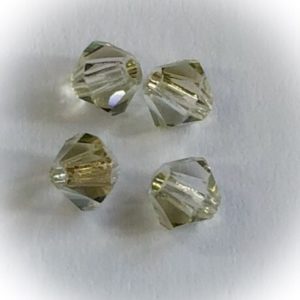Preciosa 4mm bicone Crystal viridian, 30pcs