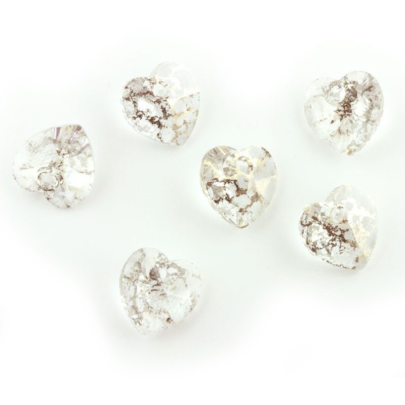 Swarovski sydän 10.3x10mm, Crystal rose patina