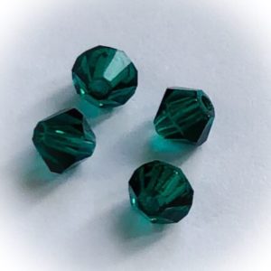 Preciosa 6mm bicone Emerald, 20kpl