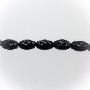 Helmiäislasihelmi Tsekki taivutettu ovaali 9x6 mm, Tumma musta