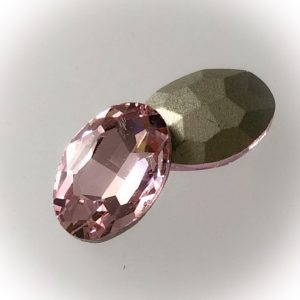 Faceted oval glass cabochons