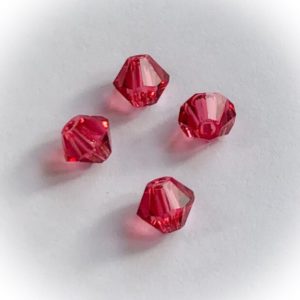Preciosa 6mm bicone Indian pink, 20kpl