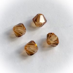 Preciosa 4mm bicone Light colorado topaz, 30kpl
