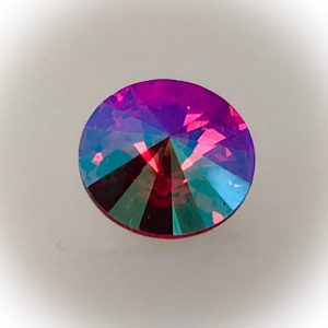 Swarovski rivoli 14mm, Fuchsia glacier blue
