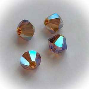 Preciosa 4mm bicone Light colorado topaz ABx2, 24pcs