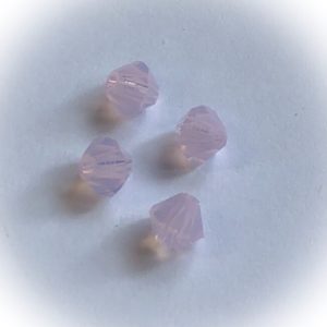 Preciosa 6mm bicone Rose opal, 20kpl