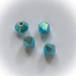 Preciosa 4mm bicone Turquoise ABx2, 24pcs