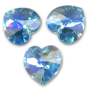 Swarovski sydän 18x17.5mm, Aquamarine AB