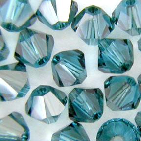 Swarovski 6mm bicone, Indicolite satin