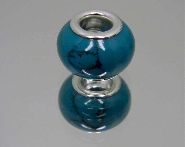 Pandora helmi, turkoosi 9x14mm