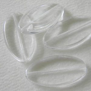 Pitkä litteä ovaali 35.5x19mm Kirkas, 4kpl