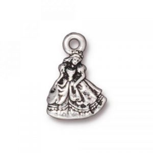 TierraCast® Prinsess drop 19x13mm, silver plated
