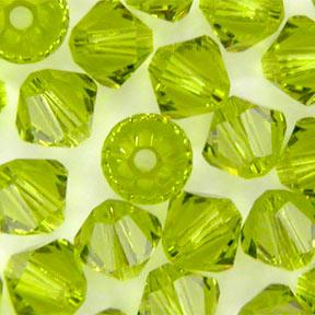 Swarovski 4mm bicone, Light olivine