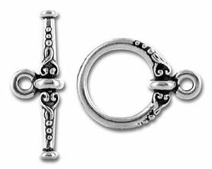 TierraCast® Heirloom salpalukko 20x15mm, hopeoitu