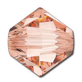 Swarovski 4mm bicone, Rose peach