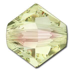 Swarovski 4mm bicone, Luminous green