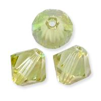 Swarovski 6mm bicone, Luminous green
