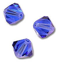 Swarovski 4mm bicone, Sapphire