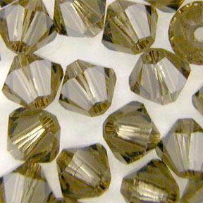 Swarovski 4mm bicone, Smoky quartz