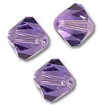 Swarovski 4mm bicone, Tanzanite
