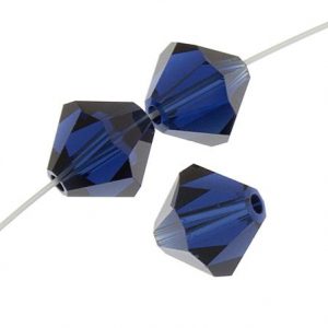 Swarovski 4mm bicone, Dark indigo