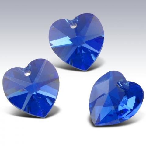 Swarovski sydän 10.3x10mm, Sapphire AB