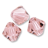 Swarovski 4mm bicone, Vintage rose