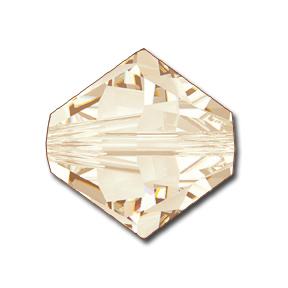 Swarovski 6mm bicone, Light silk