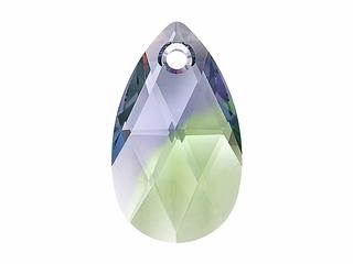 Swarovski pear shaped pendant 22mm, Provence lavender chrysolite