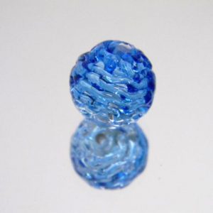 Glass bead filigree 14mm Aqua
