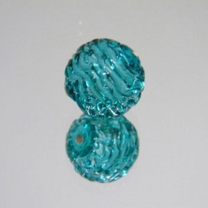 Glass bead filigree 14mm Teal