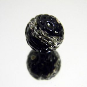 Glass bead filigree 14mm Black