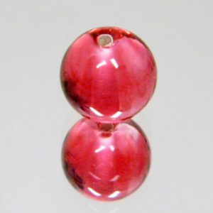 Glass bead round 12mm Pink