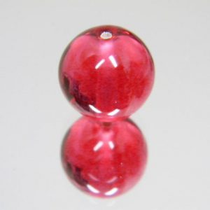 Glass bead round 16mm Pink