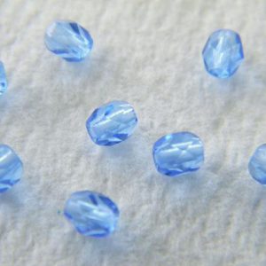 Pyöreä fasettihelmi 4mm Sininen, 50kpl