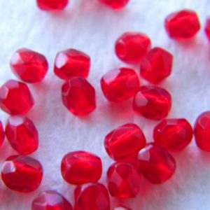 Pyöreä fasettihelmi 4mm Siam, 50kpl