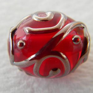 Lamppulasi helmi 16x11mm Punainen