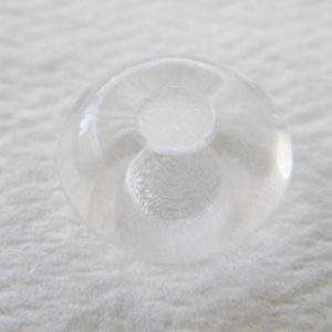 Suurireikäinen Tsekki lasi rondelli 17mm, Kirkas