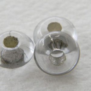 Suurireikäinen Tsekki lasi rondelli 11mm Silver lined clear, 8kpl