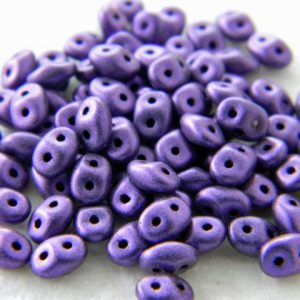 Superduo 2.5x5mm Jet metallic suede purple 10g