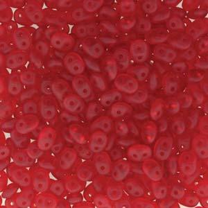 Superduo 2.5x5mm Ruby matte 12g