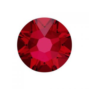 Swarovski Xilon rose flatback, SS34, 7.2mm, Scarlet
