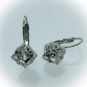 Rhodium plated 8mm, Swarovski Crystal