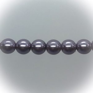 Czech glass pearl round 10mm, dark tanzanite
