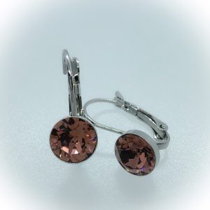 Rhodium plated 8mm, Swarovski Blush rose