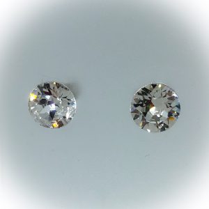 Rhodium plated 8mm, Swarovski Crystal