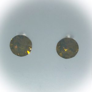 Rhodium plated 8mm, Swarovski Grey opal