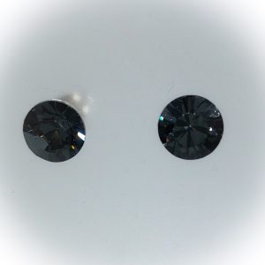 Rhodium plated 8mm, Swarovski Crystal silver night