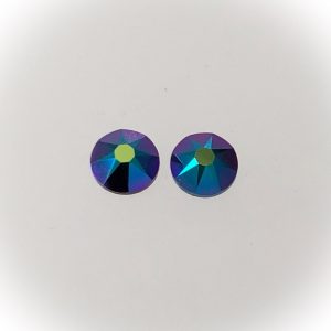 Swarovski Xilon rose flatback, SS34, 7.2mm, Scarabaeus green